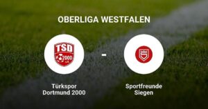 Das Team der Türkspor Dortmund 2000 und die Sportfreunde Siegen liefern sich ein 3:3